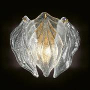 Glas-wandlamp Foglie van Muranoglas