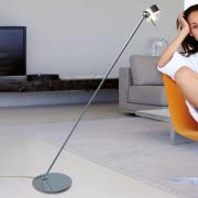 LED vloerlamp Puk Floor Mini Single chroom