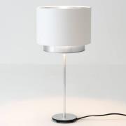 Tafellamp Mattia, Perla zijde wit/zilver
