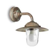 Buitenlamp Chalet hoogte 26cm messing ant./helder