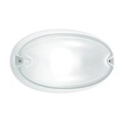 Ovale buitenwandlamp Chip, wit