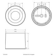 LED plafondspot ALG54, Ø 21,3 cm antraciet