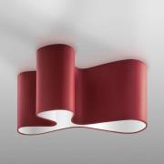 Plafondlamp Mugello rood/wit