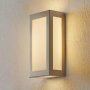 Sensor-LED buiten wandlamp Aqua Rain, roestvrij staal