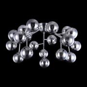 Maytoni Dallas plafondlamp, 20 glasbollen, chroom