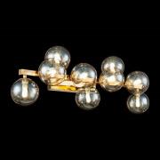 Maytoni Dallas wandlamp met 9 glasbollen, goud