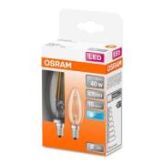 OSRAM Classic B LED lamp E14 4W 4000K helder 2/set