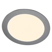 LED inbouwpaneel Justus, Ø 14,5 cm, zilver, IP44