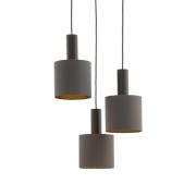 Hanglamp Concessa 3-lamps cappuccino/goud
