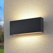 Lindby Kiban LED buitenwandlamp in donkergrijs