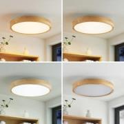 Lindby Lanira LED plafondlamp van eikenhout, 50cm
