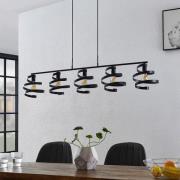 Lindby Colten hanglamp, 5-lamps, zwart
