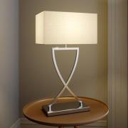 Lucande tafellamp Evaine, chroom/wit, metaal, 66 cm, E27