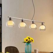 Lucande Kaiya hanglamp, glas, 4-lamps