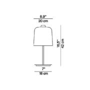 Luceplan Zile tafellamp mat zwart, hoogte 42 cm