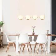 Glint hanglamp met glazen kappen, 4-lamps