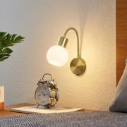 Lindby Lioma wandlamp met flexibele arm, messing