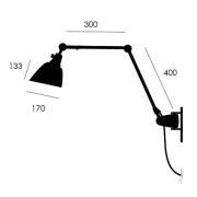 midgard modulaire wandlamp TYP 505 85cm zwart