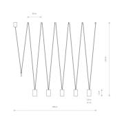 Hanglamp More Eye, 5-lamps, zwart