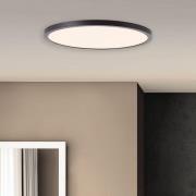 Tuco LED plafondlamp, dimbaar, zwart, kunststof, Ø 30 cm