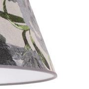 Lampenkap Sofia hoogte 26 cm, bloemenpatroon grijs