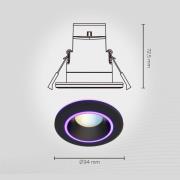 Calex Smart Halo downlight CCT RGB zwart