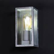 Buitenwandlamp Karo, aluminium en glas, zink