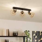 EGLO Sambatello plafondlamp 3-lamps zwart/goud