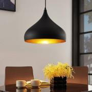 Lindby hanglamp Ritana, set van 2, zwart-goud, metaal, E27