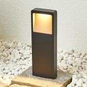 Lucande LED sokkellamp Leya, 4, 35cm, antraciet, IP54