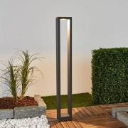 Lucande Jupp LED tuinpadverlichting, set van 4, 90 cm, grafietgrijs