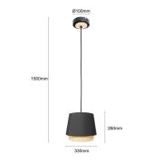 Lindby Ananya hanglamp 1-lamp metaal hout