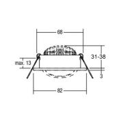 LED plafond inbouwspot Dione 3.000 K zwart