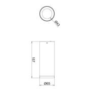 LED opbouwdownlight Lucea 10 W zwart