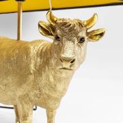 KARE Cow goud tafellamp met linnen kap