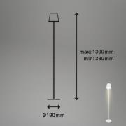 Akku LED vloerlamp, 2.700K, wit