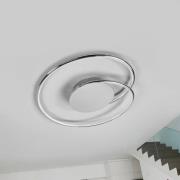 Lindby LED plafondlamp Joline, set van 2, Ø 46 cm, chroomkleurig