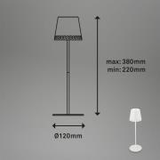 Kiki LED tafellamp, wit, IP44, 3.000K