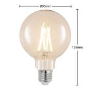 LED lamp E27 8W 2.700K G95 bollamp filament