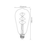 LED lamp E27 ST64 4W 2.200K amber met sensor