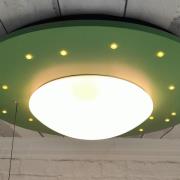 Plafondlamp Starlight met sterrenhemel, groen