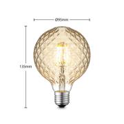 Lucande LED lamp E27 G95 4W 2.700K dimbaar amber