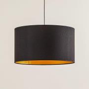 Euluna Roller hanglamp, zwart/goud, Ø 45 cm