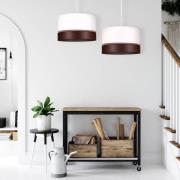 Euluna Levo hanglamp, Ø40cm, eiken donker/ecru