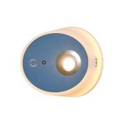 LED wandlamp Zoom, spot, USB-uitgang, blauw
