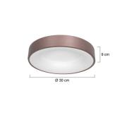 LED plafondlamp Ringlede 2.700 K Ø 30 cm Bronz