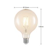 LED filament E27 8W 2.700K G125 bol helder per 3