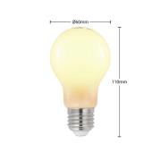 LED lamp E27 4W 2.700K dimbaar, opaal 3 per set