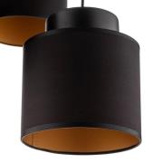 Hanglamp Soho cilindervormig rond 5-lamps zwart/goud