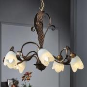 Sonia hanglamp, 5-lamps, brons